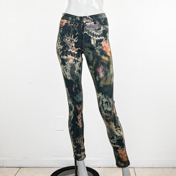 Ksubi 25" Women's abstract print Skynny Jeans cotton blend Made in USA - Picture 1 of 11